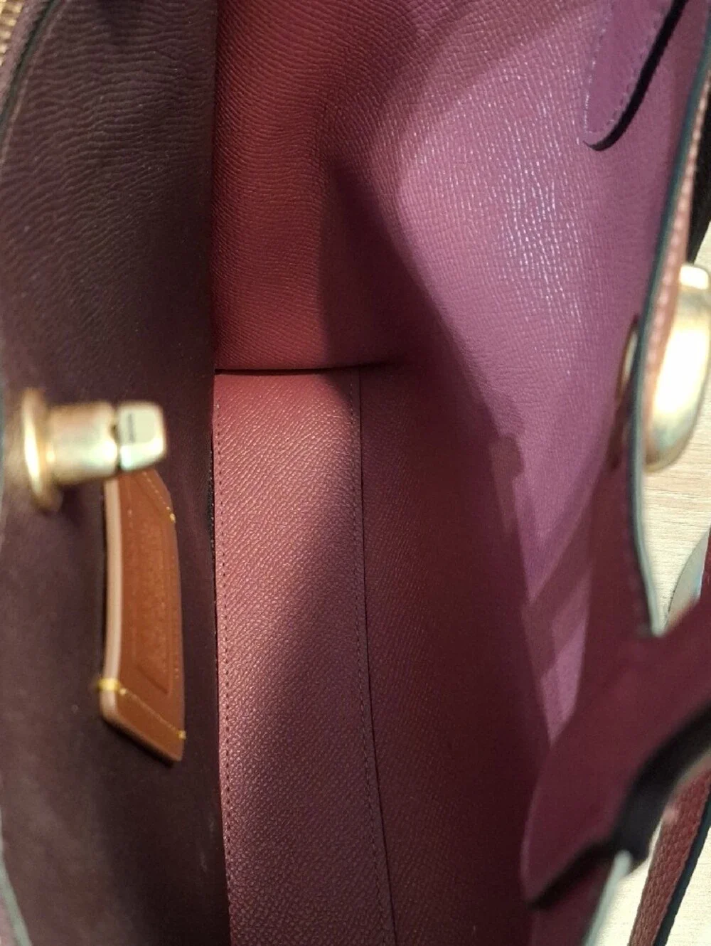 Coach Willow Leather Tote in Wine/berry with Gold Hardware Includes Dust Bag